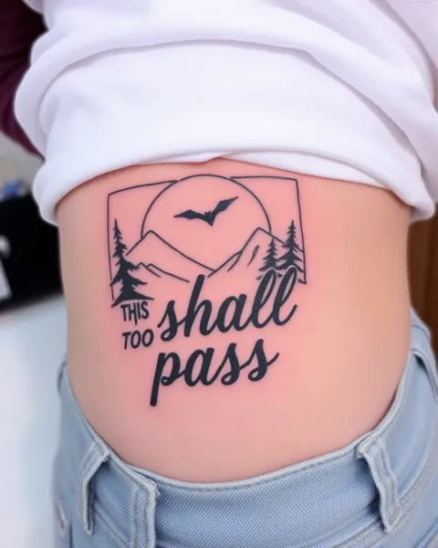 El tatuaje de "This Too Shall Pass" con diseño y simbolismo